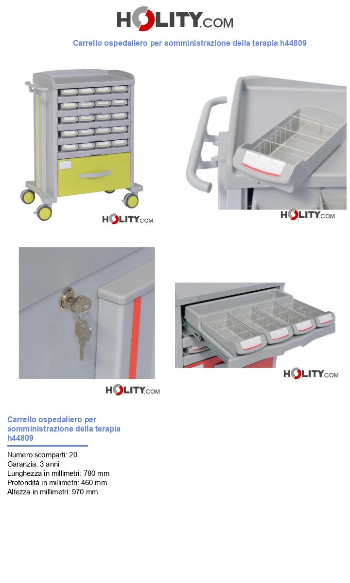 Carrello ospedaliero per somministrazione della terapia h44809