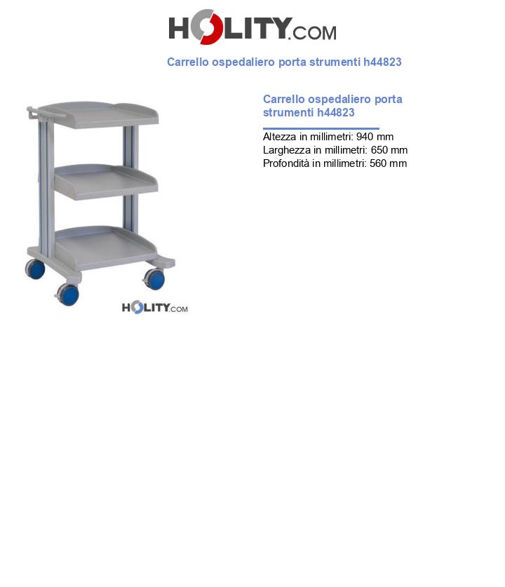Carrello ospedaliero porta strumenti h44823