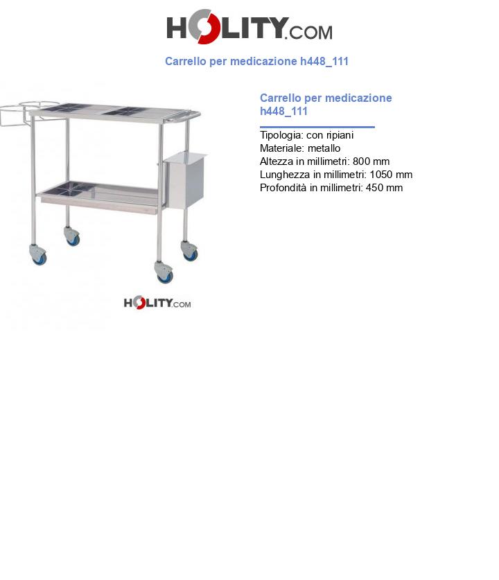 Carrello per medicazione h448_111