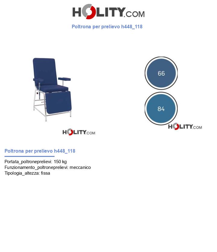 Poltrona per prelievo h448_118