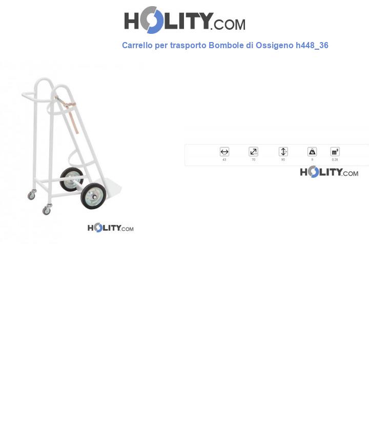 Carrello per trasporto Bombole di Ossigeno h448_36