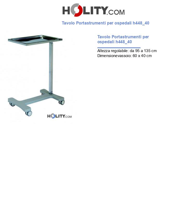 Tavolo Portastrumenti per ospedali h448_40