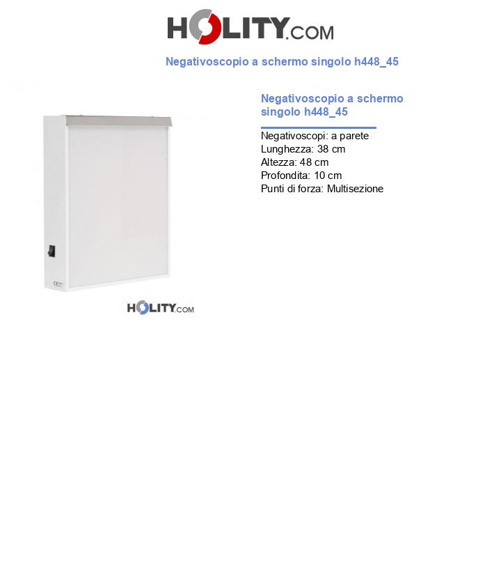 Negativoscopio a schermo singolo h448_45