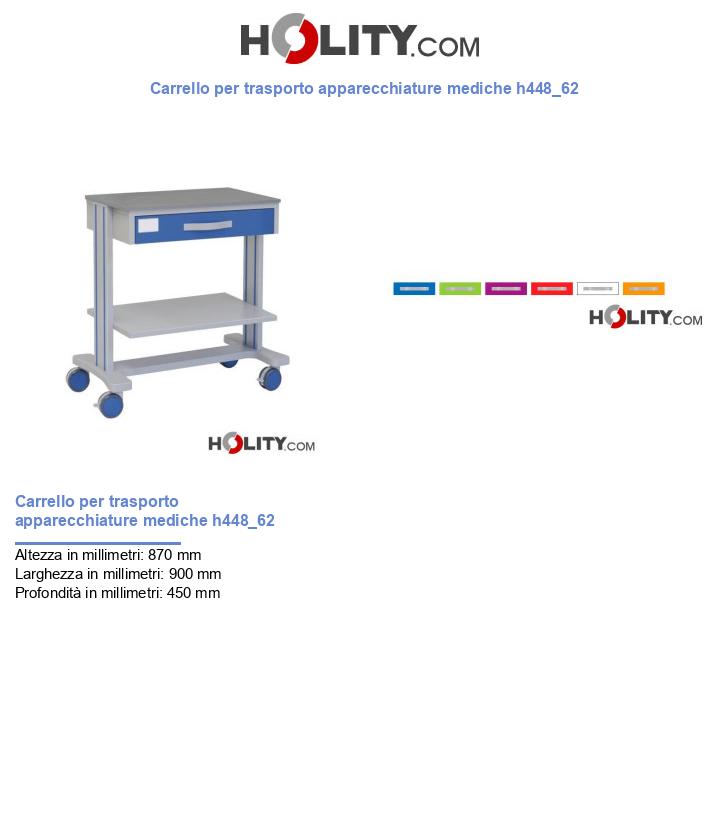 Carrello per trasporto apparecchiature mediche h448_62