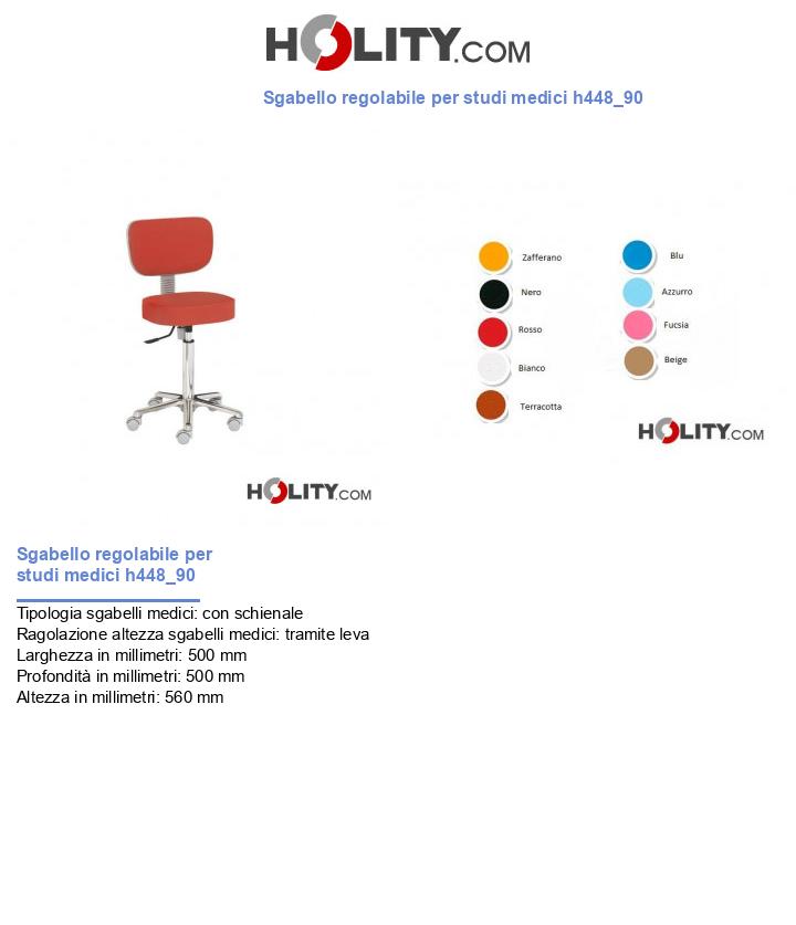 Sgabello regolabile per studi medici h448_99