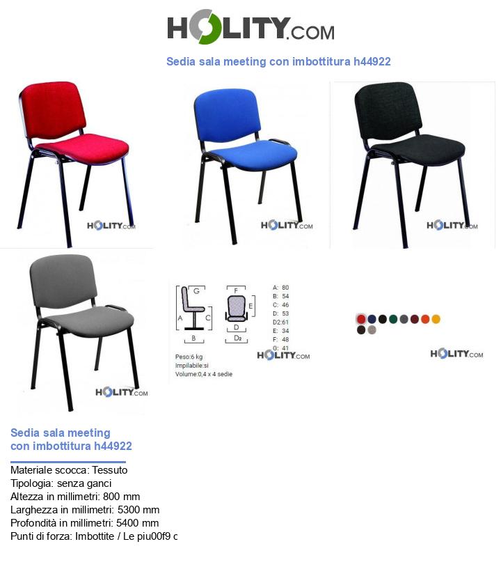 Sedia sala meeting con imbottitura h44922