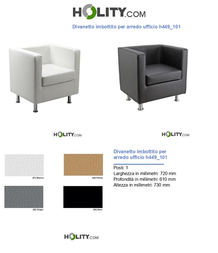 Divanetto imbottito per arredo ufficio h449_101