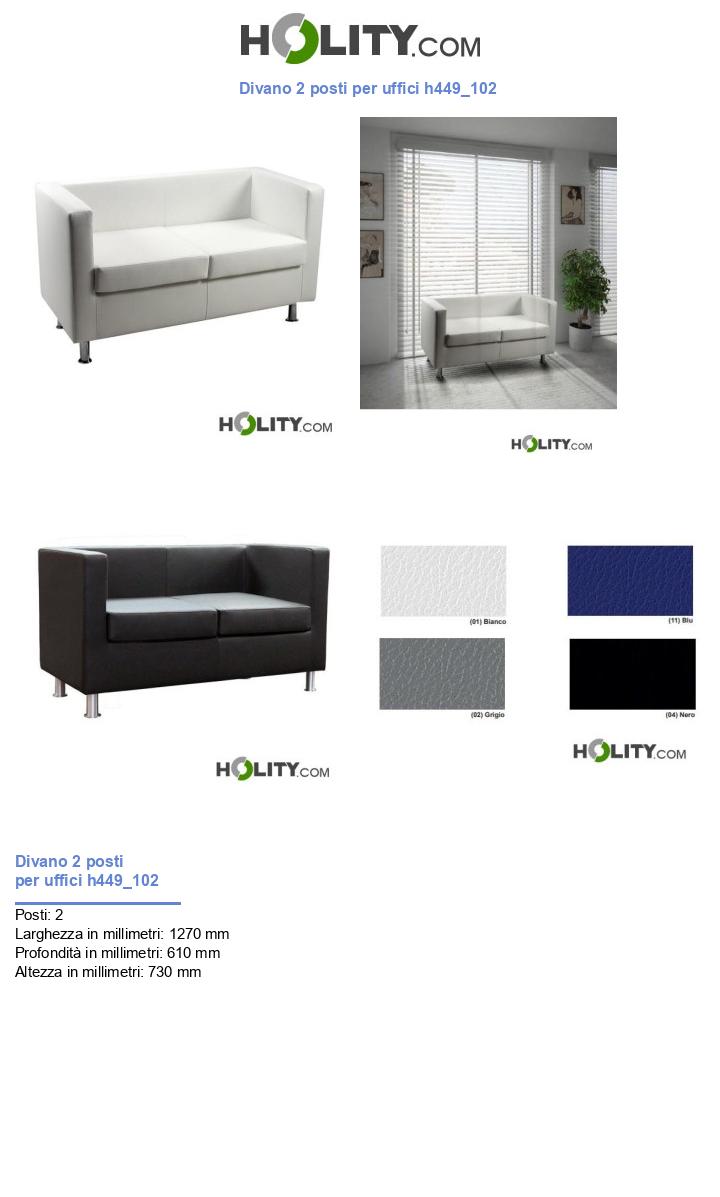 Divano 2 posti per uffici h449_102