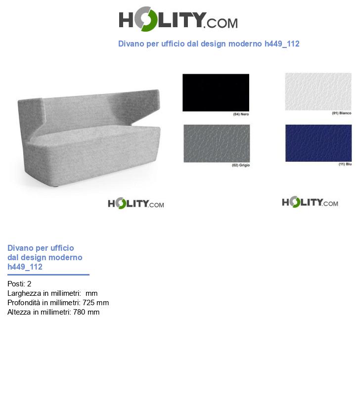 Divano per ufficio dal design moderno h449_112