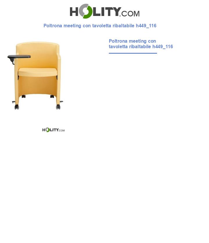 Poltrona meeting con tavoletta ribaltabile h449_116