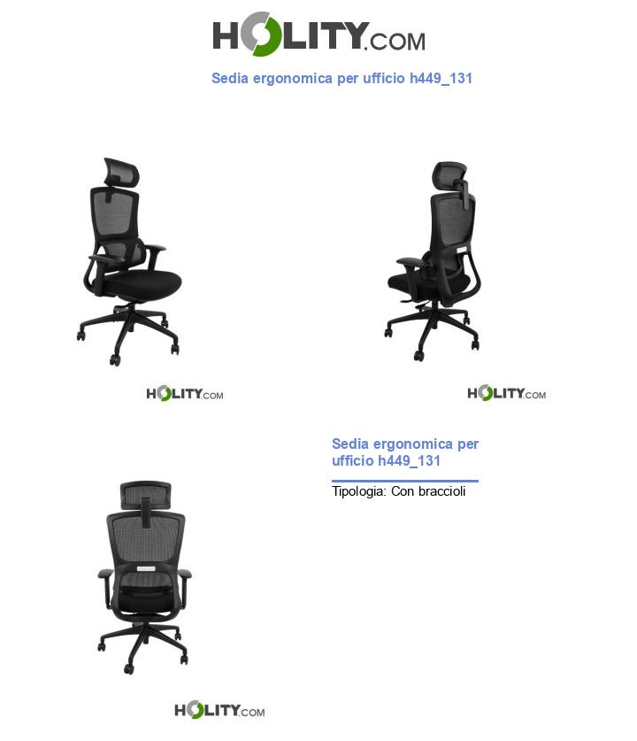 Sedia ergonomica per ufficio h449_131