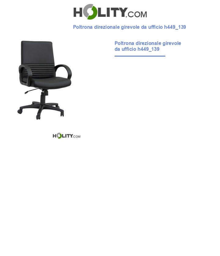 Poltrona direzionale girevole da ufficio h449_139