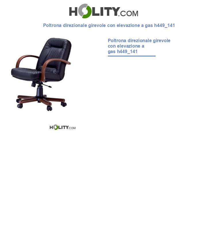 Poltrona direzionale girevole con elevazione a gas h449_141