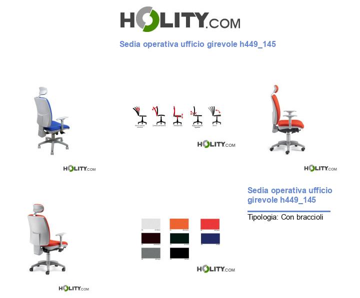 Sedia operativa ufficio girevole h449_145