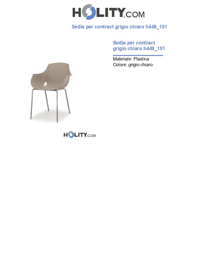 Sedia per contract grigio chiaro h449_151