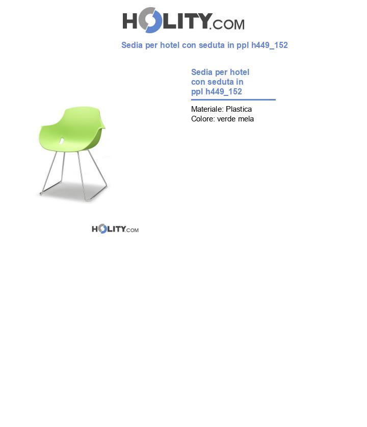 Sedia per hotel con seduta in ppl h449_152