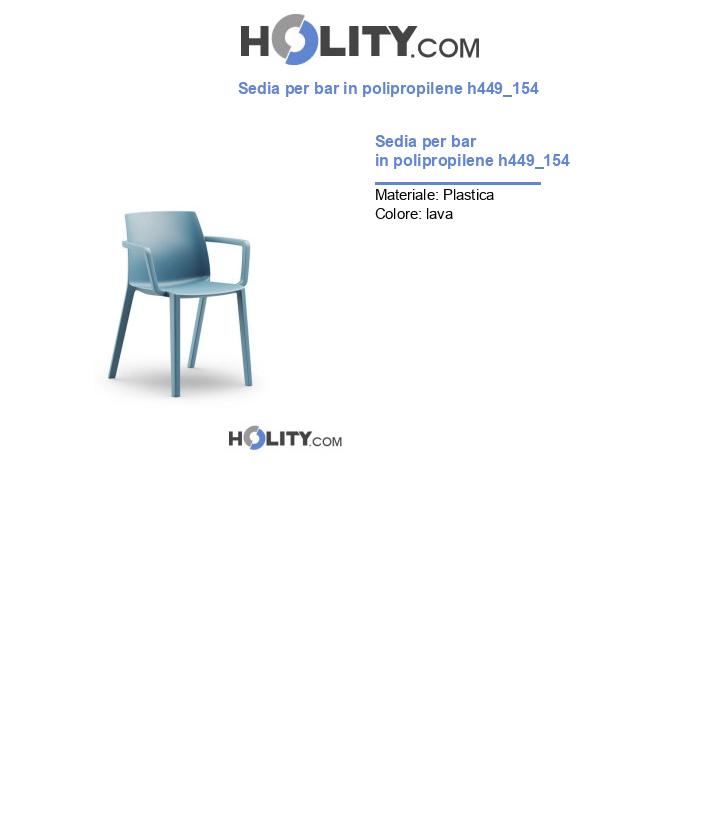 Sedia per bar in polipropilene h449_154