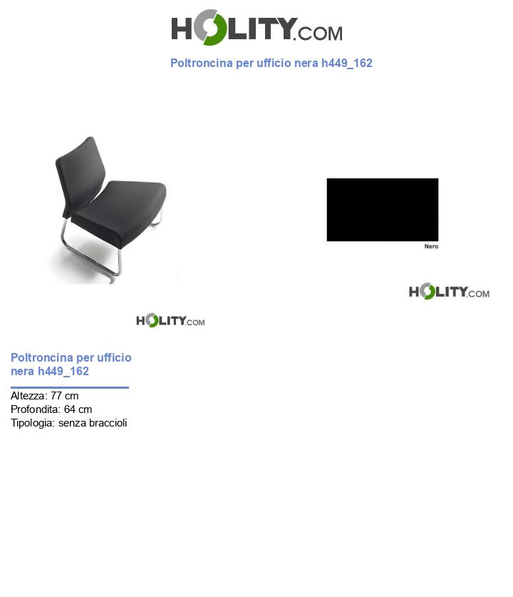 Poltroncina per ufficio nera h449_162