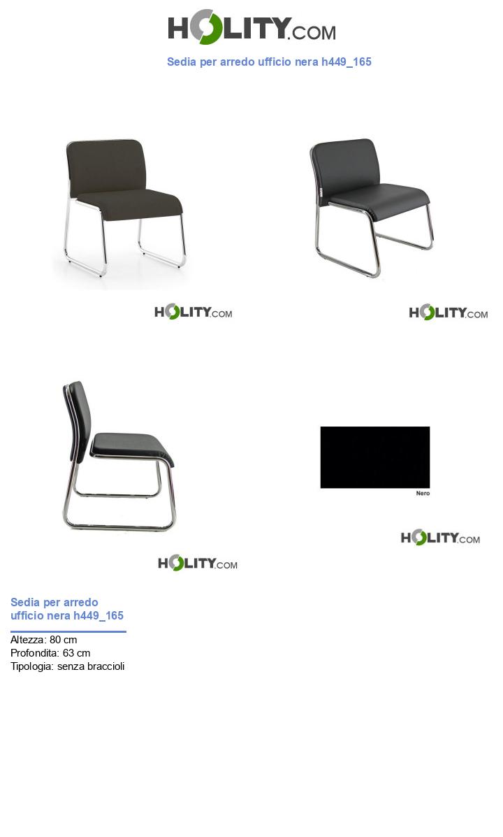 Sedia per arredo ufficio nera h449_165
