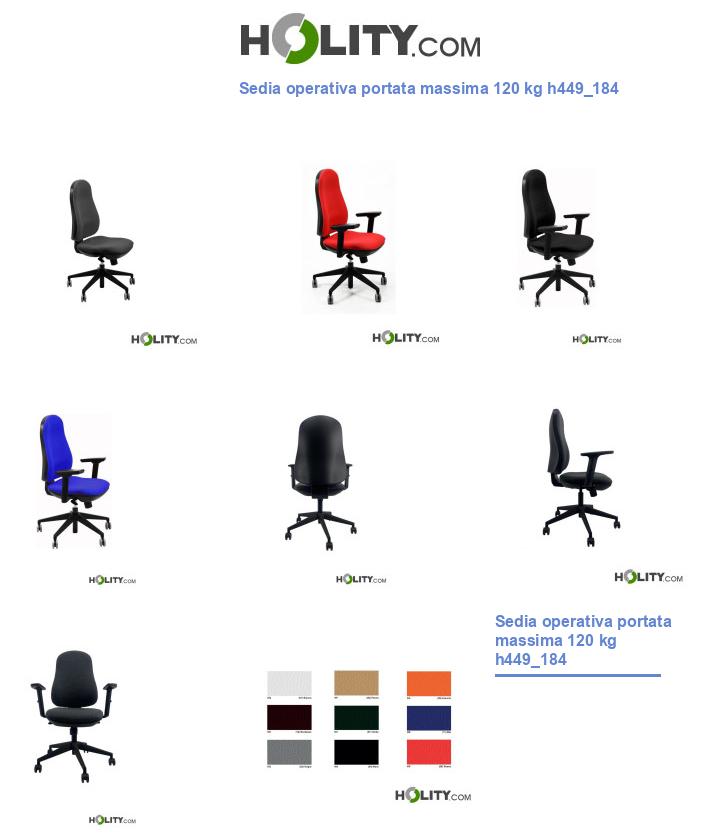 Sedia operativa portata massima 120 kg h449_184