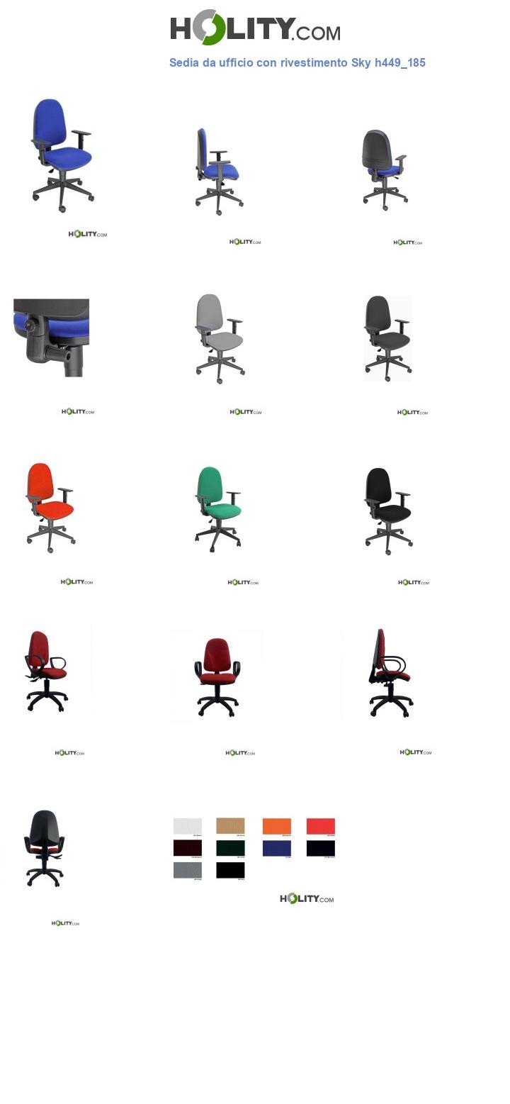 Sedia da ufficio con rivestimento Sky h449_185