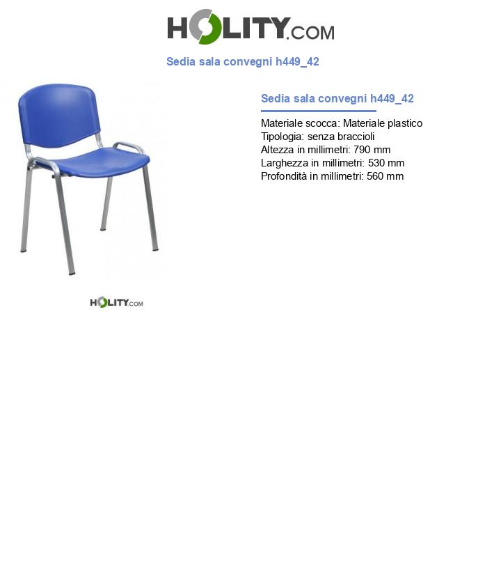 Sedia sala convegni h449_42