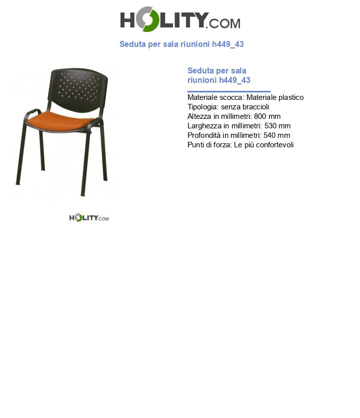 Seduta per sala riunioni h449_43