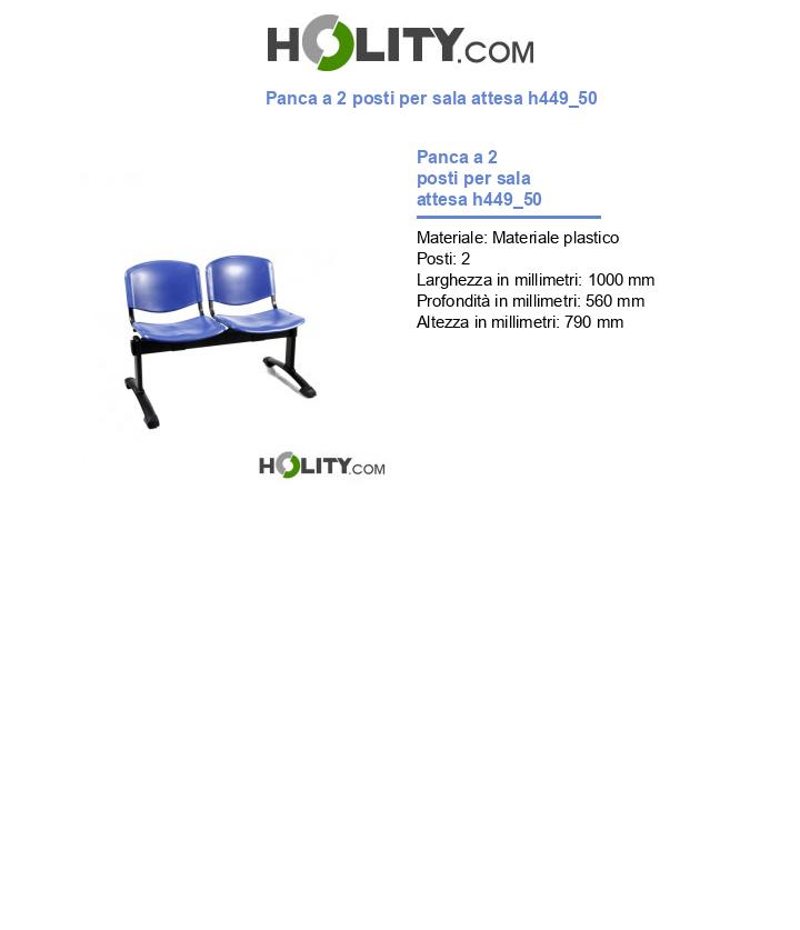 Panca a 2 posti per sala attesa h449_50