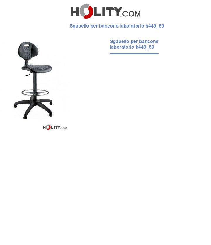 Sgabello per bancone laboratorio h449_59