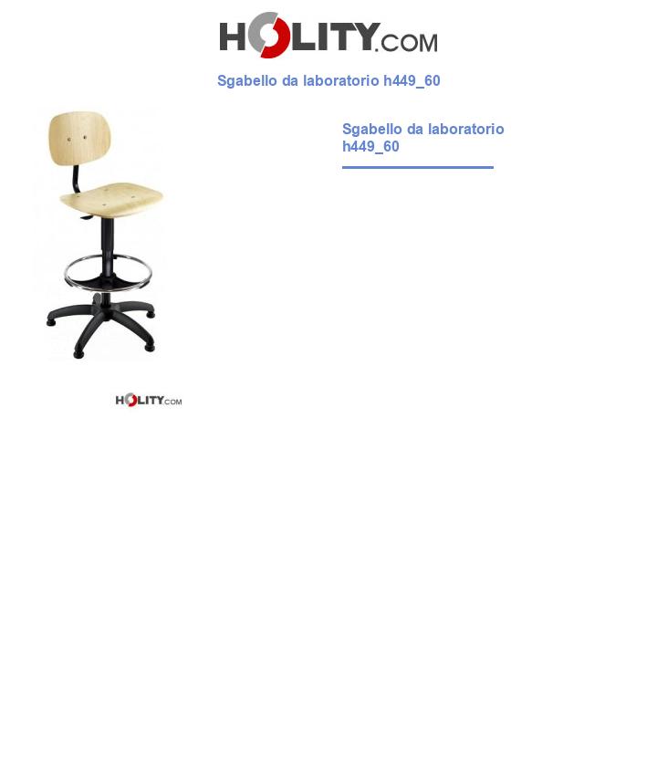 Sgabello da laboratorio h449_60