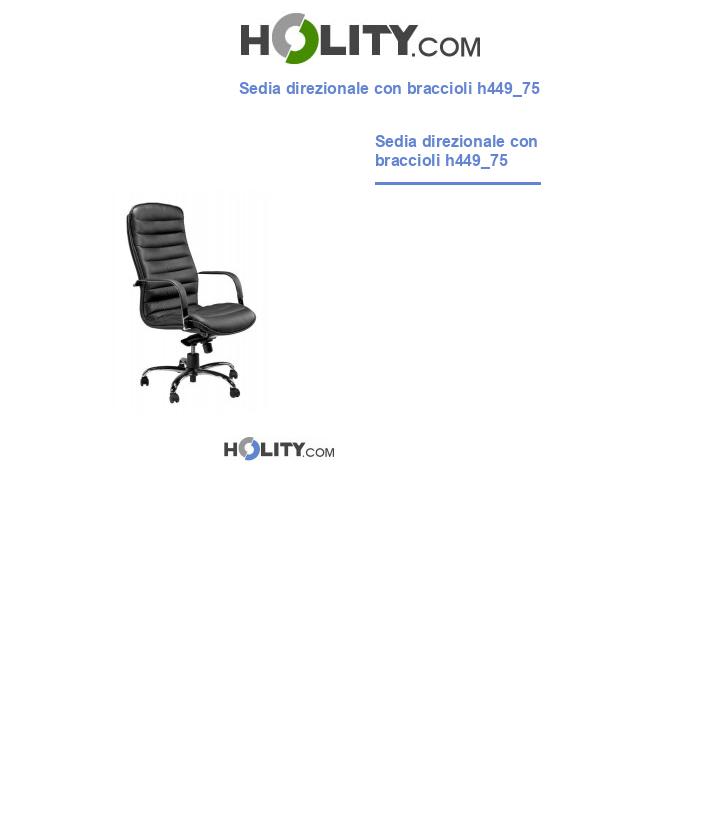 Sedia direzionale con braccioli h449_75