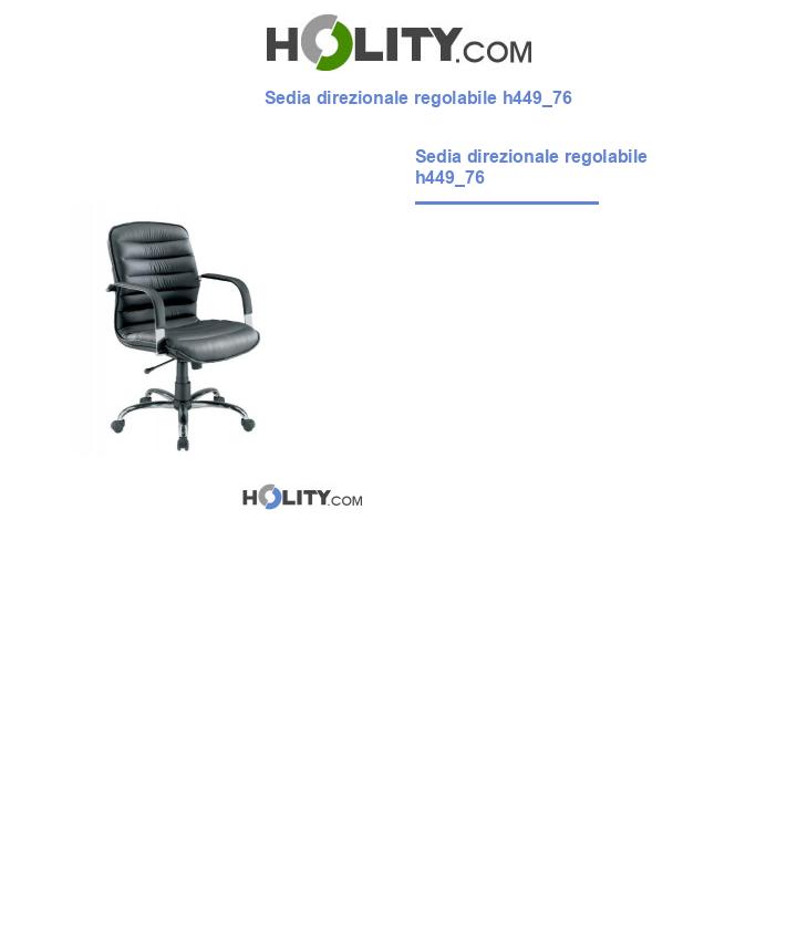 Sedia direzionale regolabile h449_76