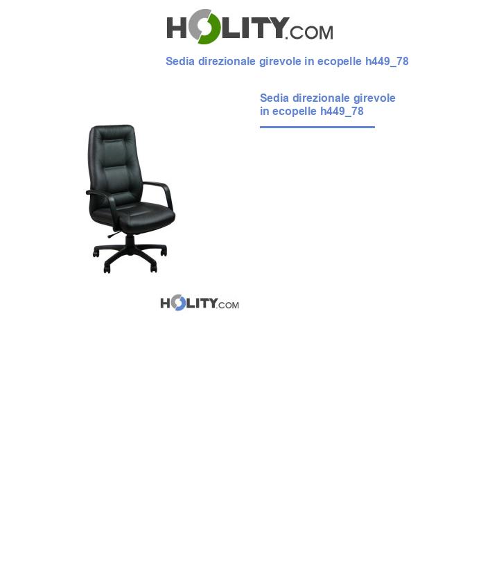 Sedia direzionale girevole in ecopelle h449_78