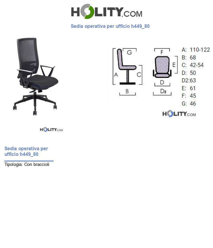 Sedia operativa per ufficio h449_80