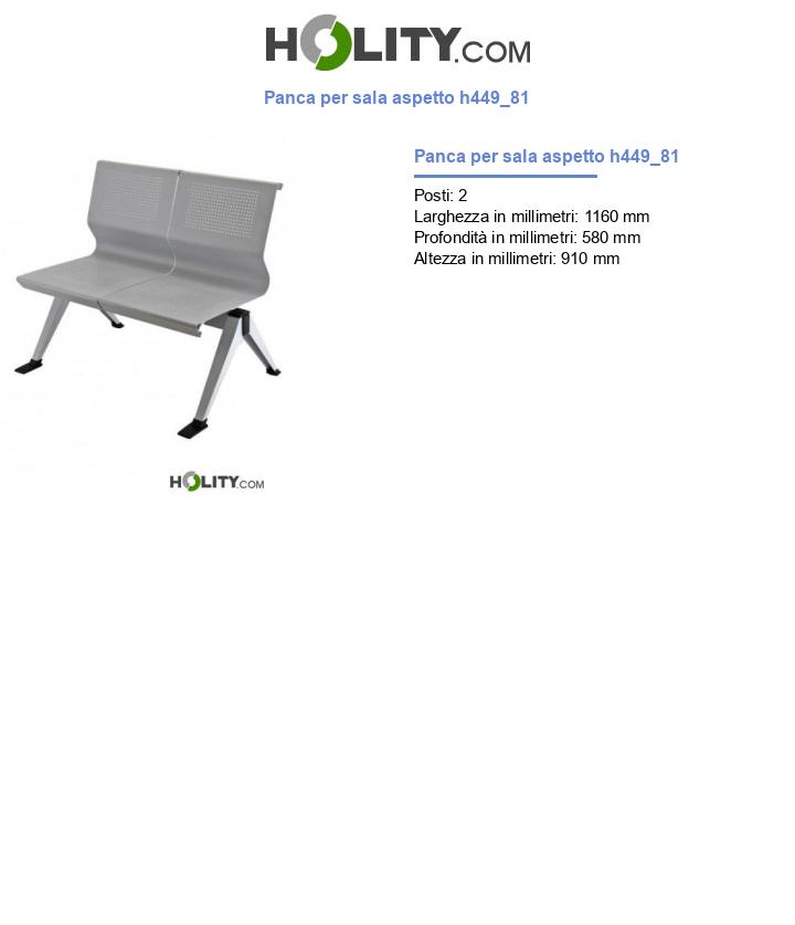 Panca per sala aspetto h449_81