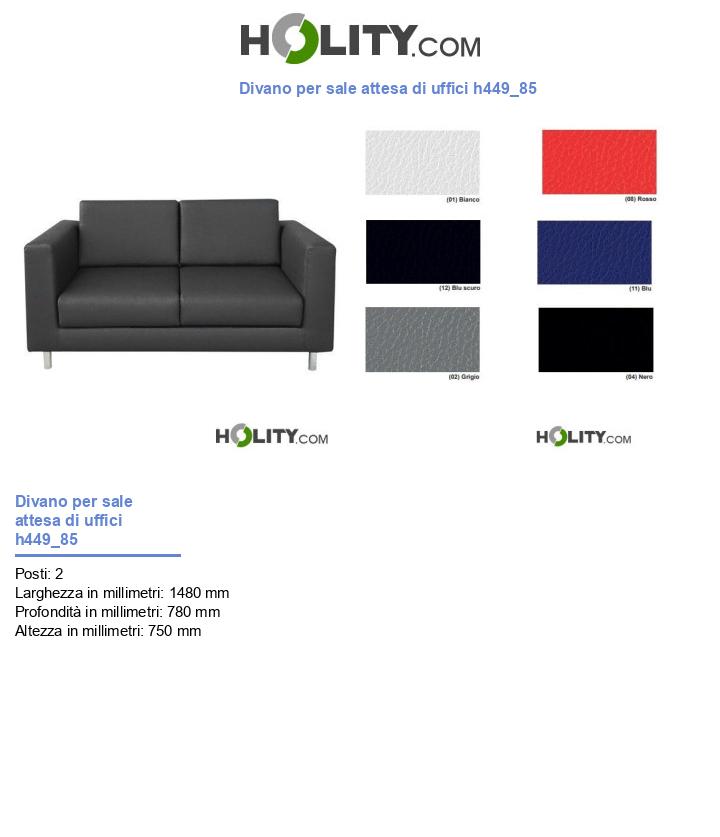 Divano per sale attesa di uffici h449_85