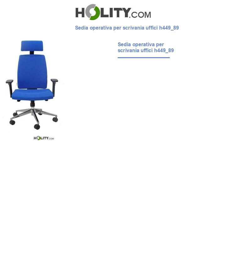 Sedia operativa per scrivania uffici h449_89