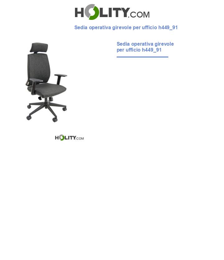 Sedia operativa girevole per ufficio h449_91