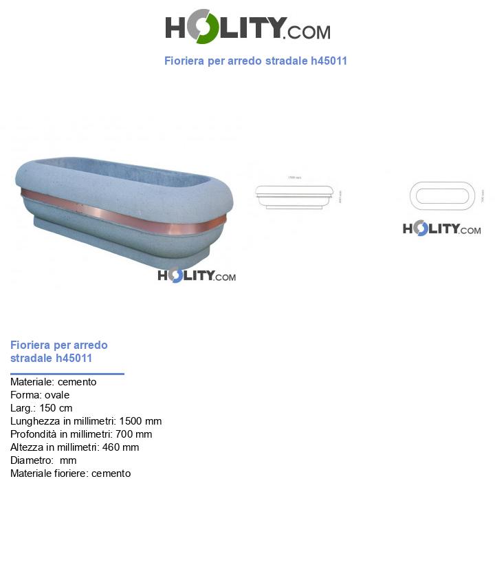Fioriera per arredo stradale h45011