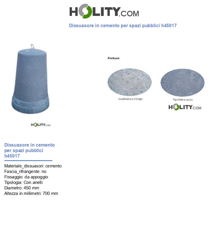 Dissuasore in cemento per spazi pubblici h45017