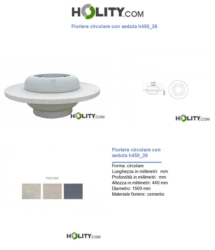 Fioriera circolare con seduta h450_26