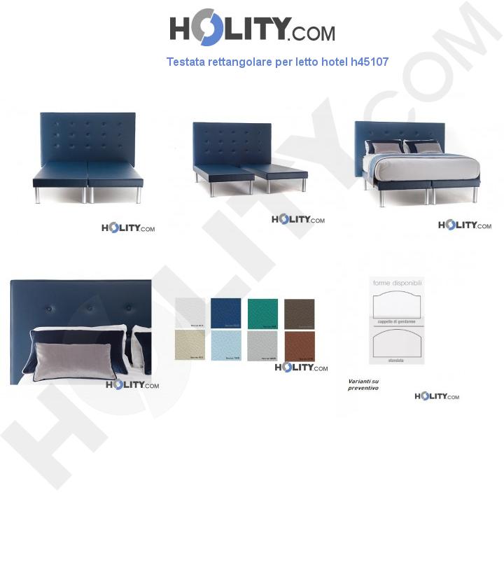 Testata rettangolare per letto hotel h45107