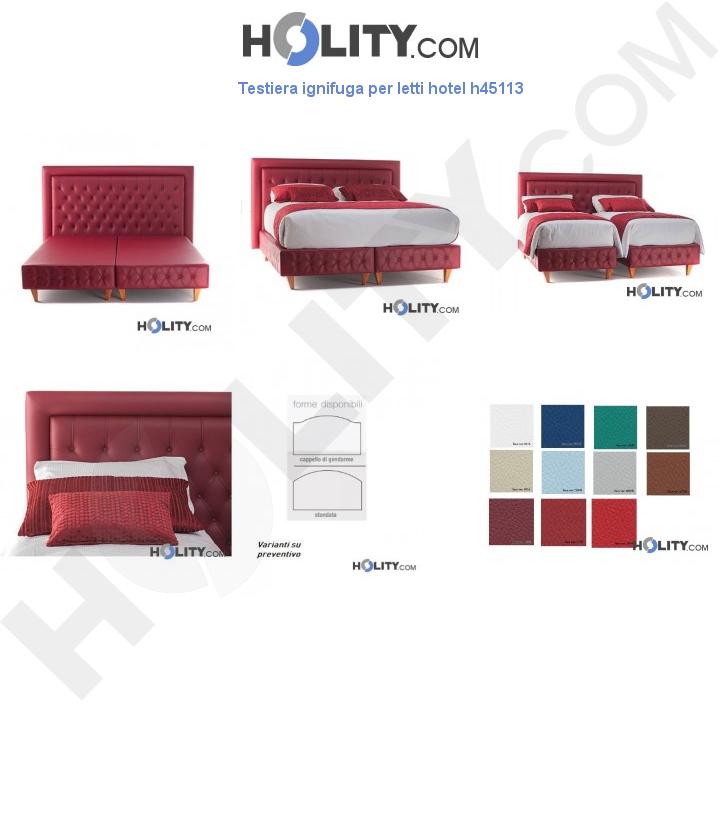 Testiera ignifuga per letti hotel h45113
