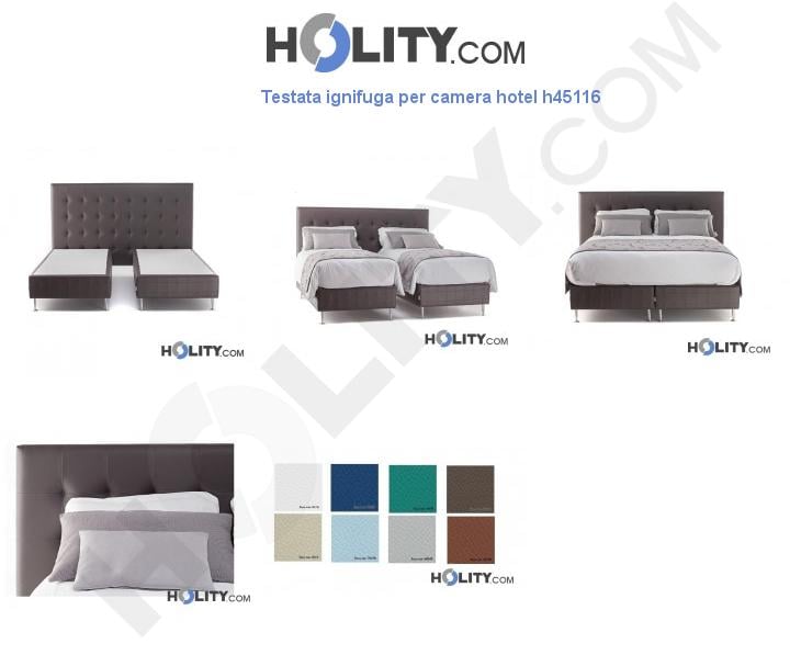 Testata ignifuga per camera hotel h45116