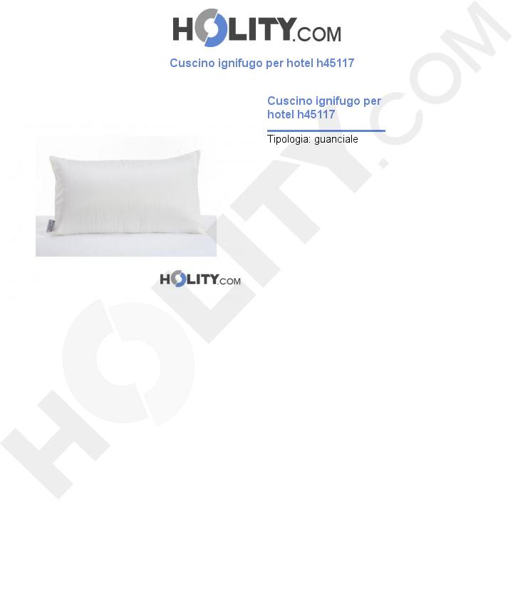 Cuscino ignifugo per hotel h45117