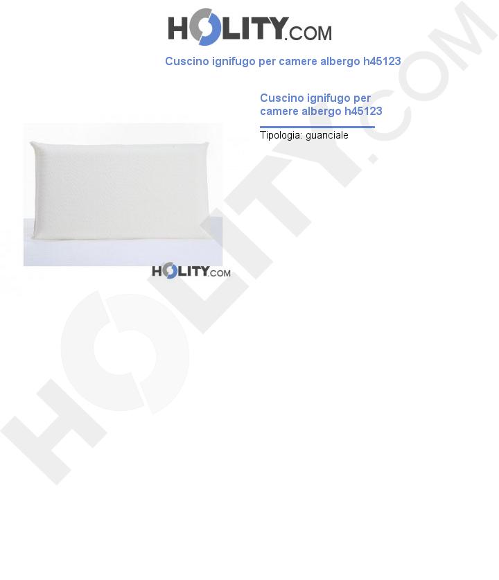 Cuscino ignifugo per camere albergo h45123