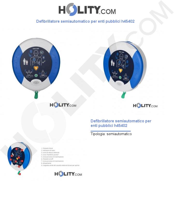Defibrillatore semiautomatico per enti pubblici h45402