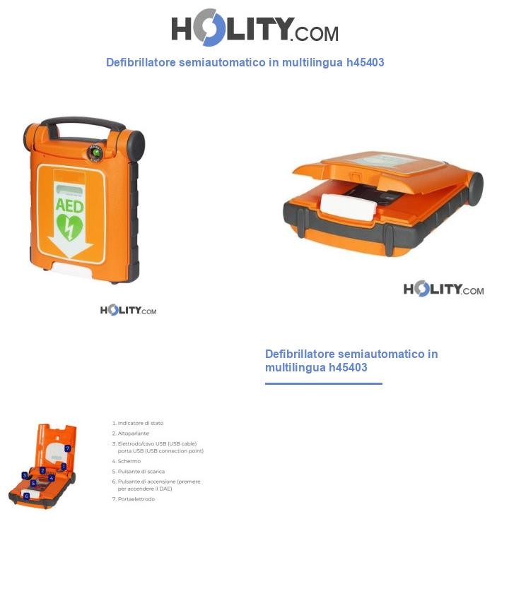 Defibrillatore semiautomatico in multilingua h45403