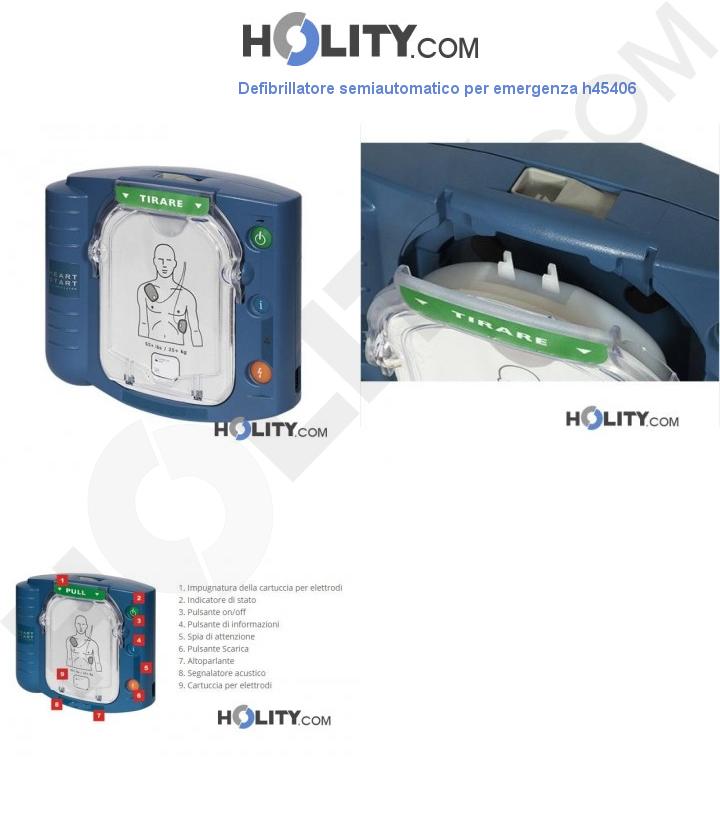 Defibrillatore semiautomatico per emergenza h45406
