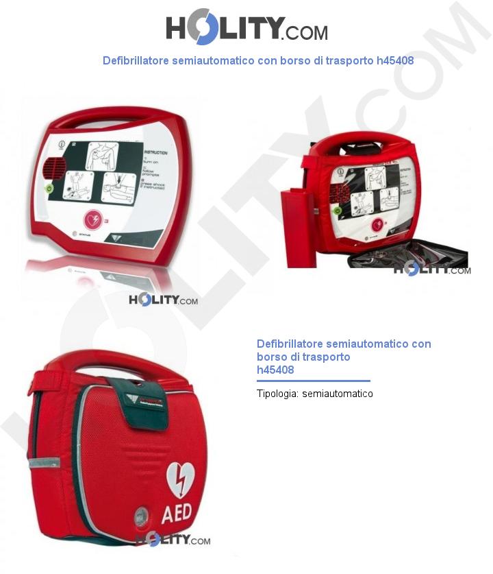 Defibrillatore semiautomatico con borsa da trasporto h45408